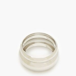 F21 Silver Tone Smooth Bangle  Set - NWT